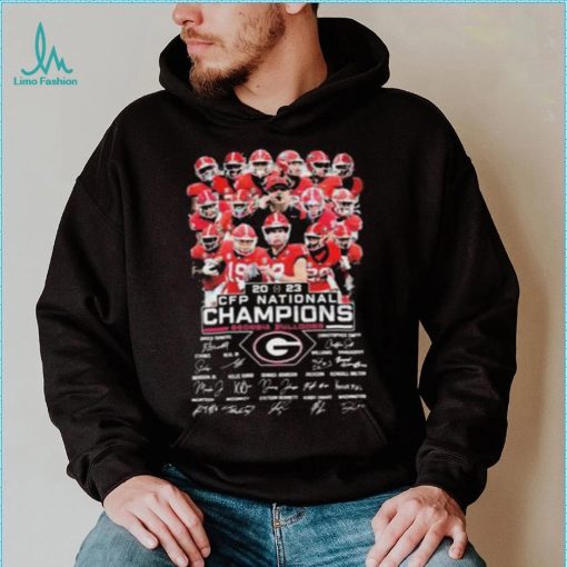 Georgia Bulldogs Football Team 2023 National Champions Signatures T Shirt