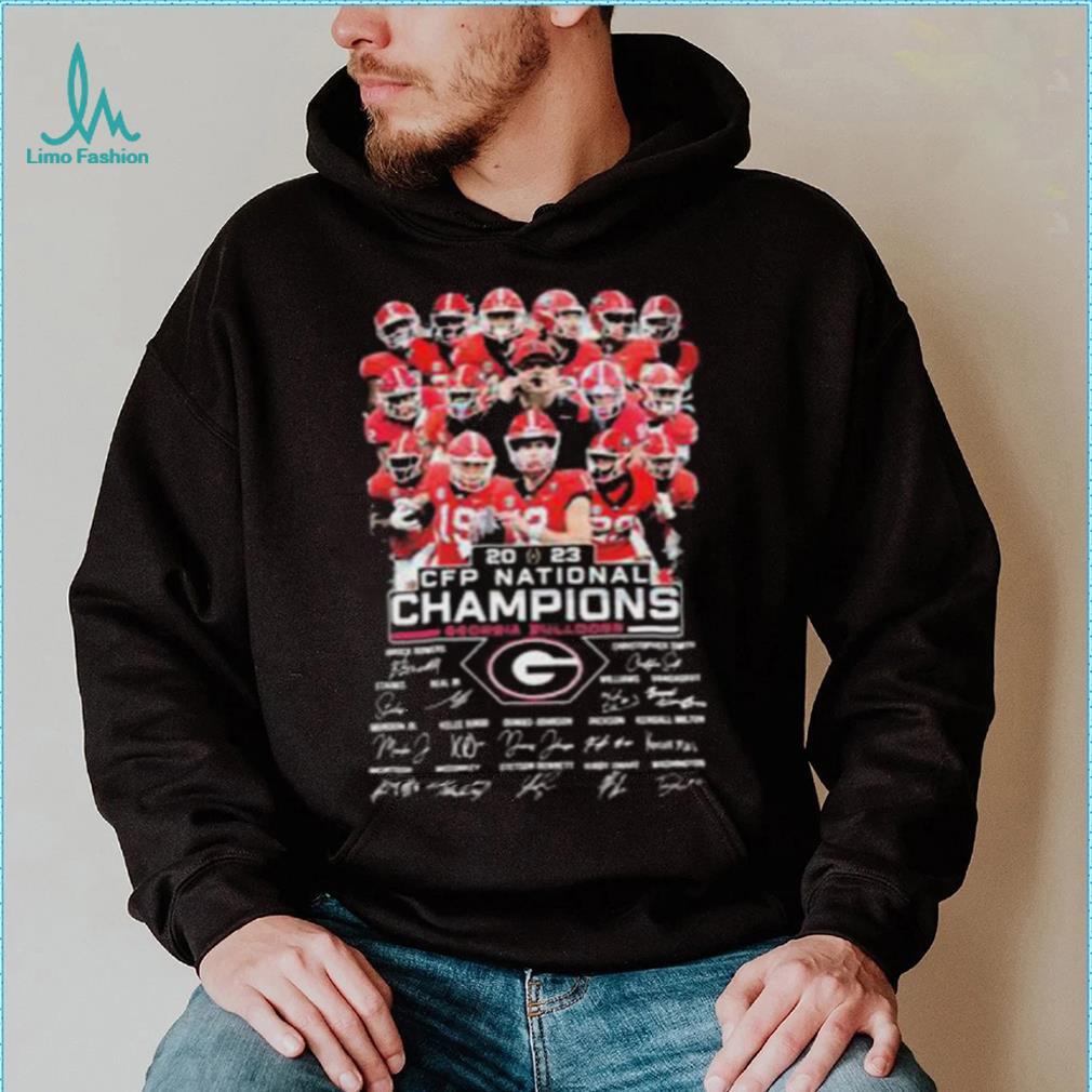 Georgia Bulldogs Football Team 2023 National Champions Signatures T Shirt Georgia Bulldogs Football Team 2023 National Champions Signatures T Shirt