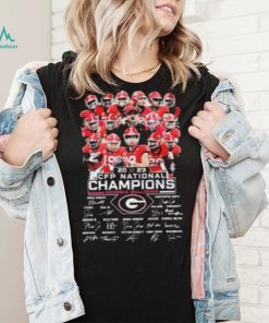 Georgia Bulldogs Football Team 2023 National Champions Signatures T Shirt
