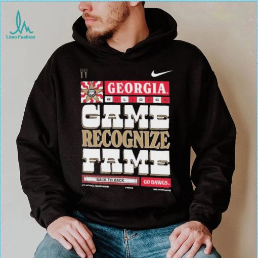 Georgia Bulldogs Nike 2022 College Football National Champions Game Recognize Fame Shirt