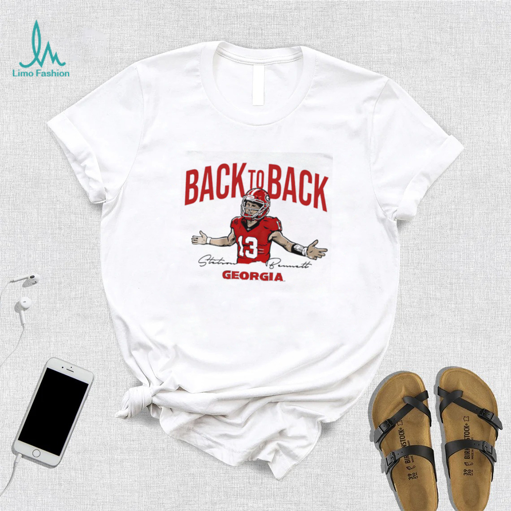 Georgia Bulldogs Stetson Bennett IV back to back signature 2023 shirt Georgia Bulldogs Stetson Bennett IV back to back signature 2023 shirt