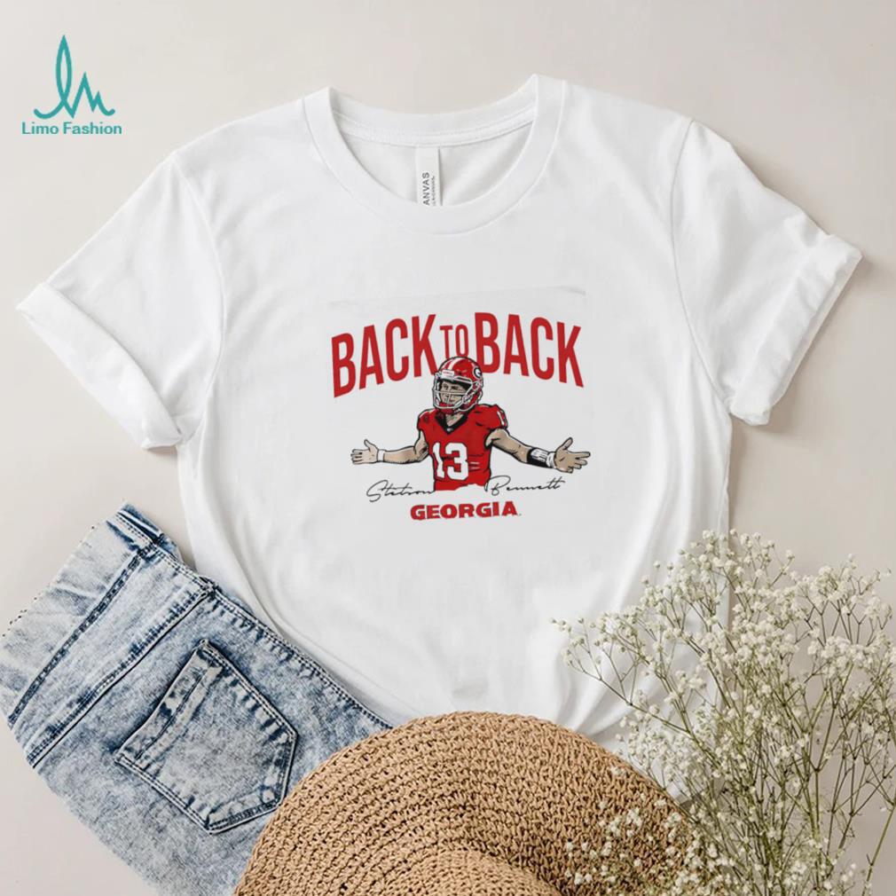 Georgia Bulldogs Stetson Bennett IV back to back signature 2023 shirt Georgia Bulldogs Stetson Bennett IV back to back signature 2023 shirt