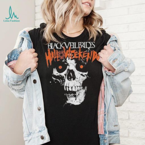 Halloweekend skull art black veil brides shirt