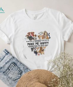 Heart Dogs Make Me Happy Humans Make My Head Hurt Shirt