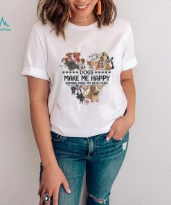 Heart Dogs Make Me Happy Humans Make My Head Hurt Shirt