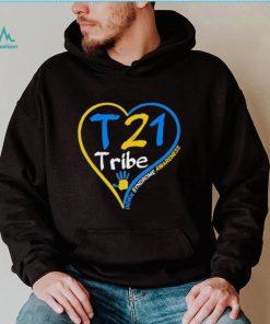 Heart Down Syndrome Awareness T 21 Tribe Hand Shirt