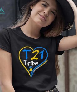 Heart Down Syndrome Awareness T 21 Tribe Hand Shirt
