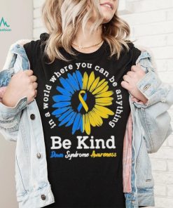 In A World Where You Can Be Anything Be Kind Down Syndrome Awareness Shirt