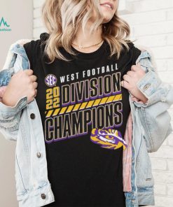 LSU Tigers 2022 SEC West Division Football Champions Slanted Knockout T Shirt