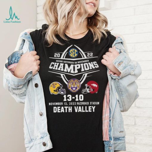 LSU Tigers 2022 Second Saturday In November Champions Death Valley Shirt