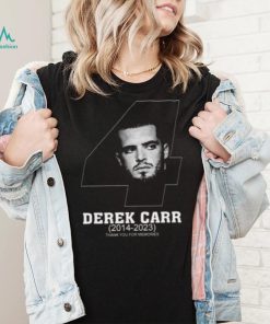 Las Vegas Raiders DC4 Derek Carr Thank You For Memories T Shirt