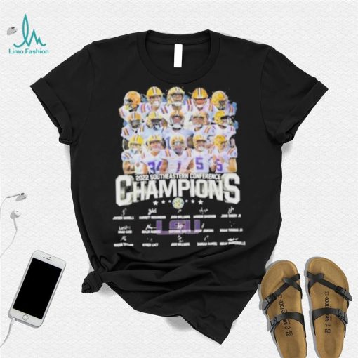 Lsu tigers team 2022 southeastern conference champions signatures shirt