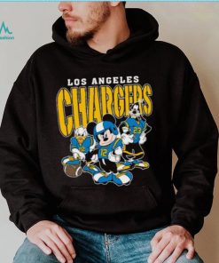 Mickey Donald Duck And Goofy Football Team Los Angeles Chargers T Shirt