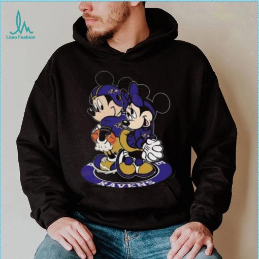 NFL Baltimore Ravens Mickey Mouse And Minnie Mouse Shirt