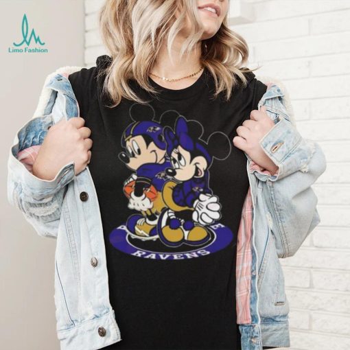 NFL Baltimore Ravens Mickey Mouse And Minnie Mouse Shirt