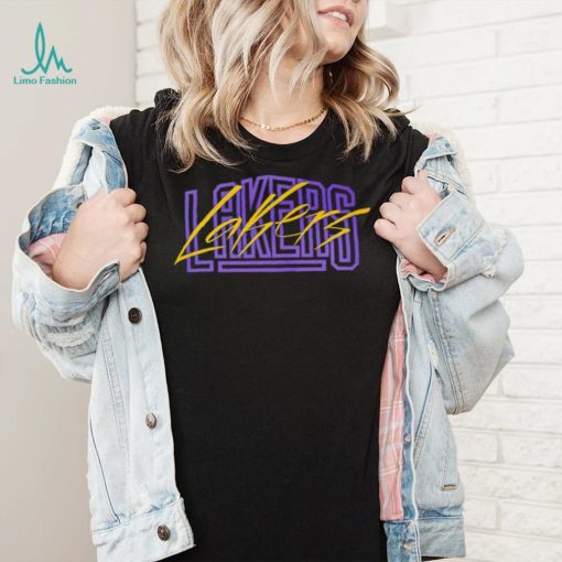 Nike Los Angeles Lakers Courtside Versus Flight MAX90 logo shirt