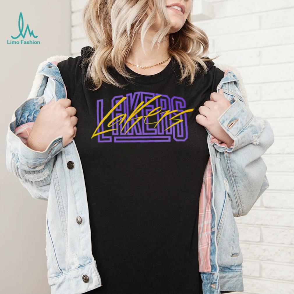 Nike Los Angeles Lakers Courtside Versus Flight MAX90 logo shirt - Limotees