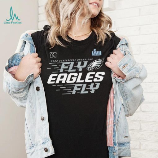 Philadelphia Eagles 2022 NFC Champions LVII Super Bowl team Slogan fly Eagles fly shirt