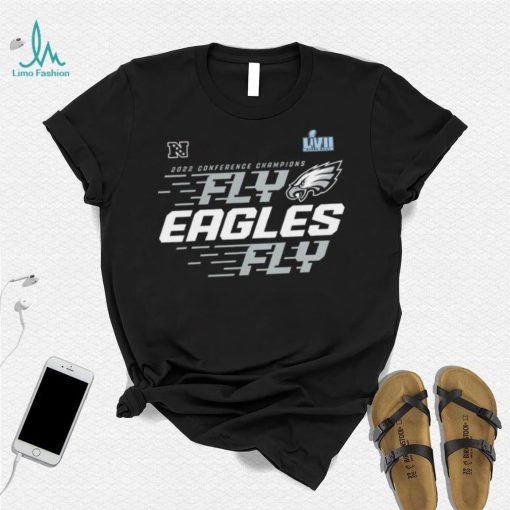 Philadelphia Eagles 2022 NFC Champions LVII Super Bowl team Slogan fly Eagles fly shirt