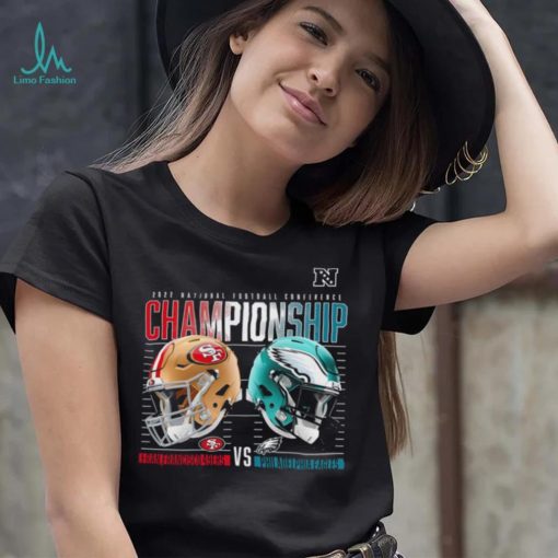 Philadelphia Eagles vs San Francisco 49ers 2022 NFC Championship High Definition helmet shirt