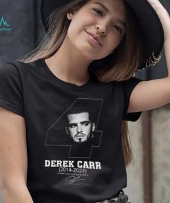 Raiders DC4 Derek Carr Thank You For Memories Signature T Shirt