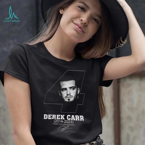 Raiders DC4 Derek Carr Thank You For Memories Signature T Shirt