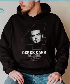 Raiders DC4 Derek Carr Thank You For Memories Signature T Shirt