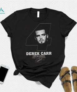 Raiders DC4 Derek Carr Thank You For Memories Signature T Shirt