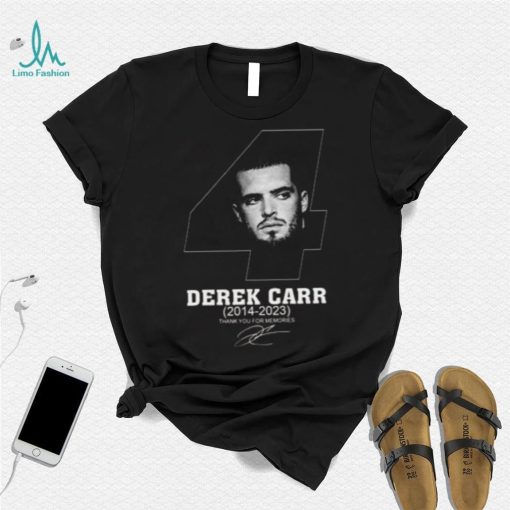 Raiders DC4 Derek Carr Thank You For Memories Signature T Shirt