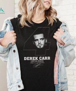 Raiders DC4 Derek Carr Thank You For Memories Signature T Shirt