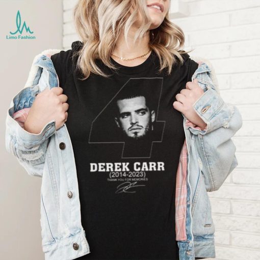 Raiders DC4 Derek Carr Thank You For Memories Signature T Shirt