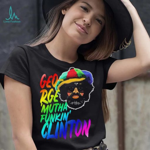 Rainbow Neon Text George Muthafunkin Clinton Shirt