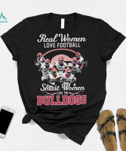 Real Women Love Football Signature Smart Women Bulldogs Shirt