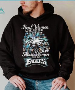 Real Women Love Football Smart Women Love The Eagles 2022 NFC Champions Signatures Shirt
