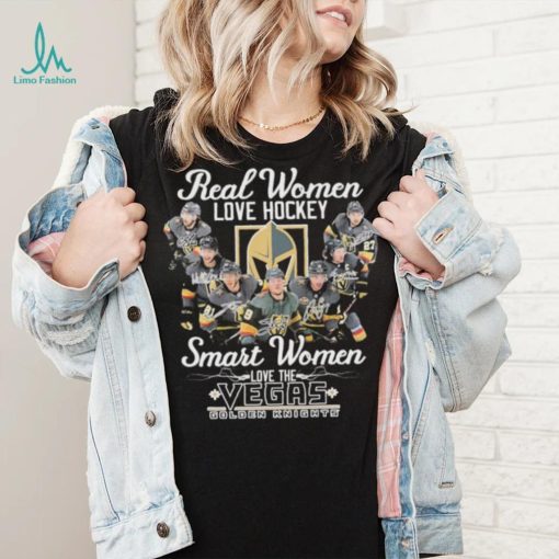 Real Women Love Hockey Smart Women Love The Vegas Golden Knights Signatures Shirt