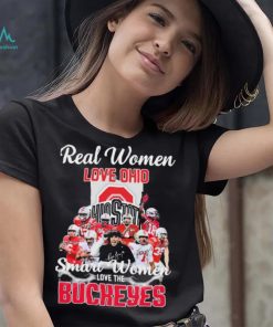 Real Women Love Ohio Team Smart Women Love The Buckeyes Shirt