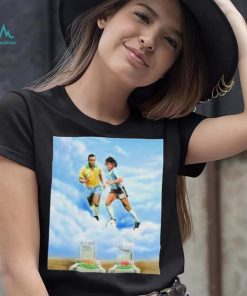 Rip pele and diego maradona two legend shirt