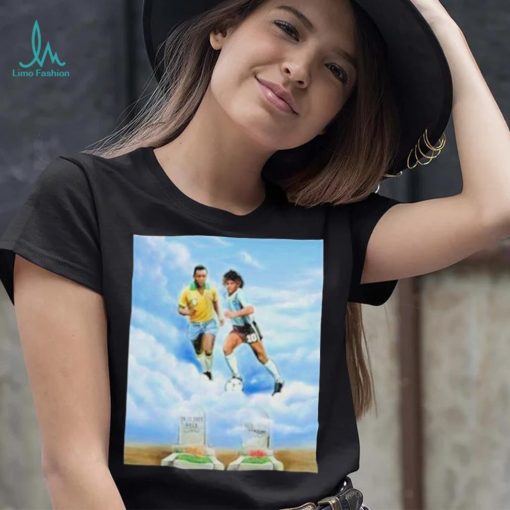 Rip pele and diego maradona two legend shirt