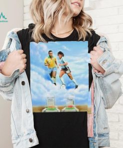 Rip pele and diego maradona two legend shirt