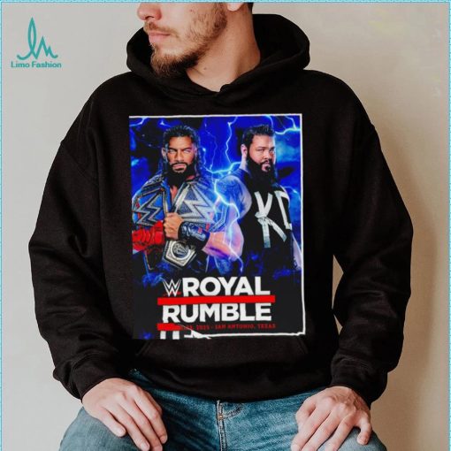 Royal Rumble 2023 Roman Reigns vs Kevin Owens poster shirtexas Rattlesnake logo shirt