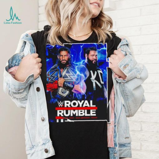 Royal Rumble 2023 Roman Reigns vs Kevin Owens poster shirtexas Rattlesnake logo shirt