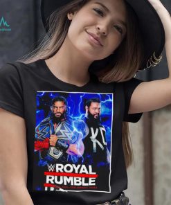 Royal Rumble 2023 Roman Reigns vs Kevin Owens poster shirtexas Rattlesnake logo shirt