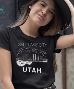 Salt Lake City Souvenir Men Utah Gift Music Guitar T Shirt