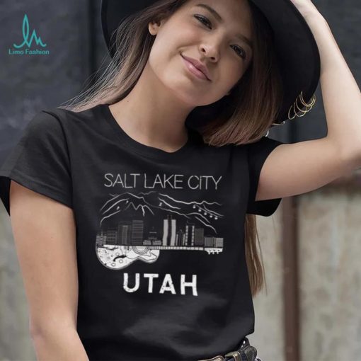 Salt Lake City Souvenir Men Utah Gift Music Guitar T Shirt