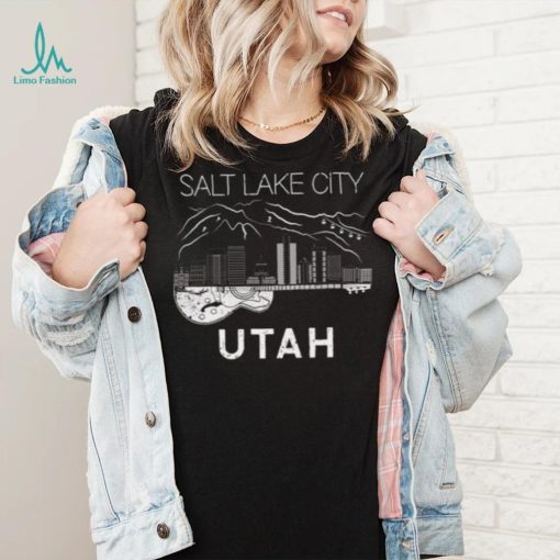 Salt Lake City Souvenir Men Utah Gift Music Guitar T Shirt