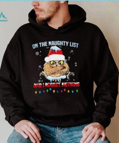 Santa Owl On The Naughty List And I Regret Nothing Shirt