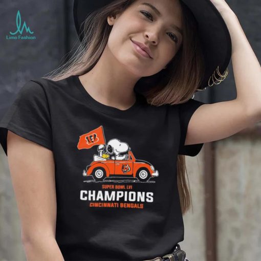 Snoopy Super Bowl Lvi Champions Cincinnati Bengals Shirt