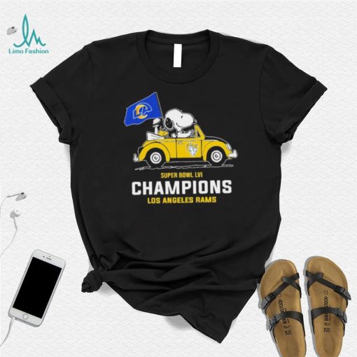 Snoopy Super Bowl Lvi Champions Los Angeles Rams Shirt