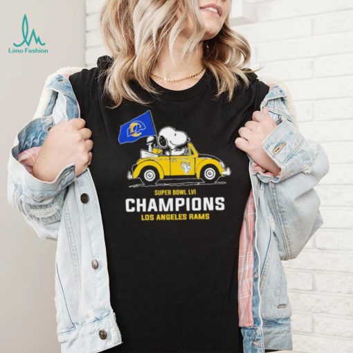 Snoopy Super Bowl Lvi Champions Los Angeles Rams Shirt