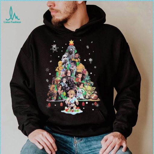 Star War Tree Christmas Chibi Character Shirt